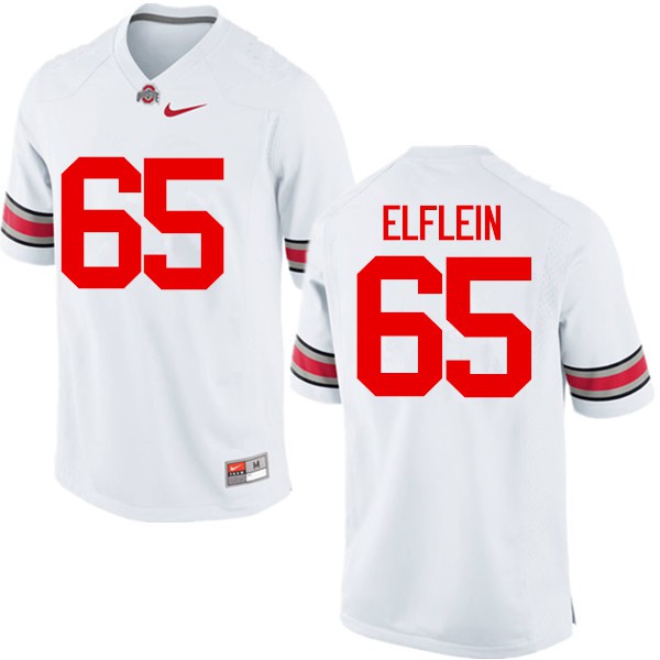 Ohio State Buckeyes #65 Pat Elflein Men Stitch Jersey White OSU67401